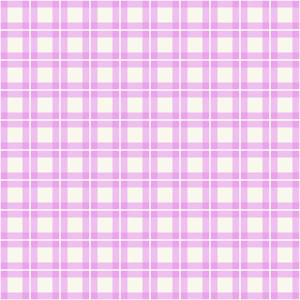 Pastel pink plaid gingham background. — Stock Vector