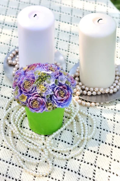 Mesa de boda de estilo rústico . — Foto de Stock