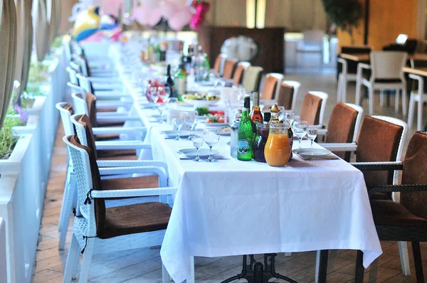 Interior do restaurante de verão — Fotografia de Stock