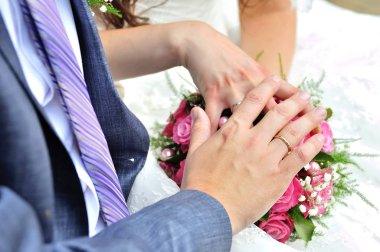 güzel genç Düğün çifti