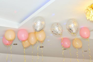 Arka plan balonlar. Yeni yıl kavramı