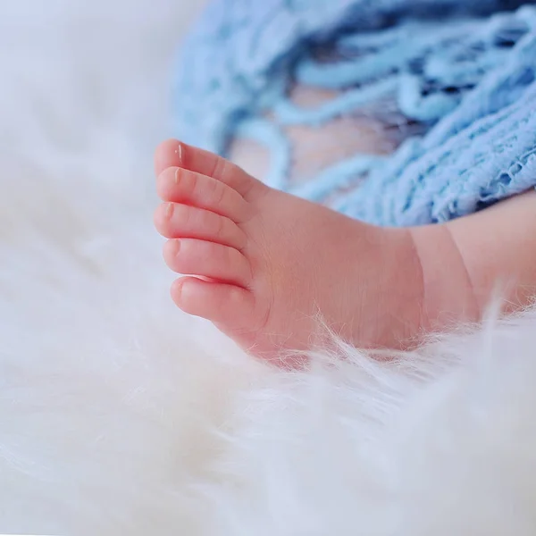 Baby feet in towel — Stock Photo, Image