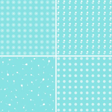 Soyut çiçek desenleri