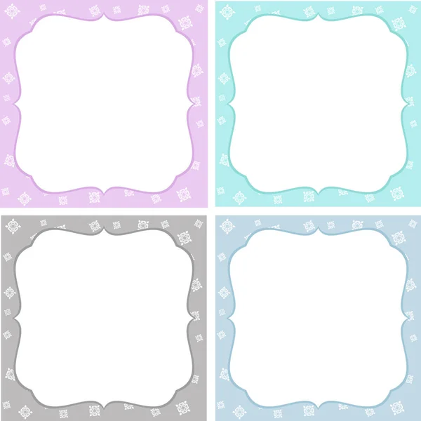 Conjunto de tarjetas de felicitación florales — Vector de stock