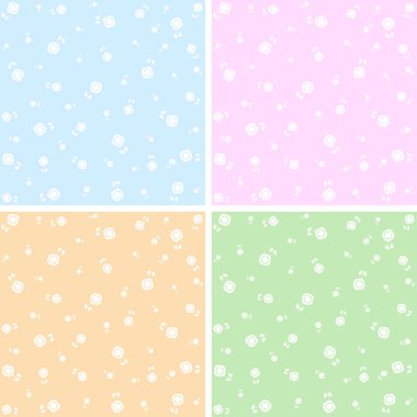 Soyut çiçek desenleri