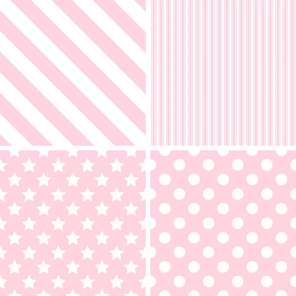 ピンクのパターン セット. — ストックベクタ
