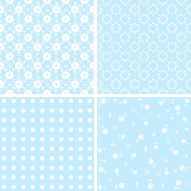 Çiçek vintage desen seti.