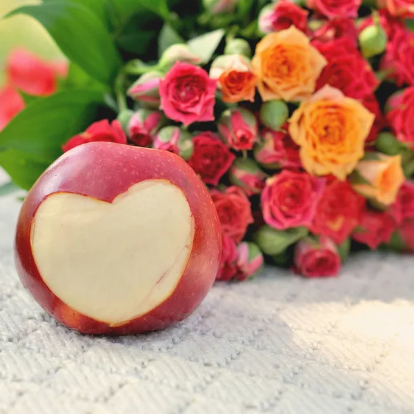 Liefde van appels concept — Stockfoto