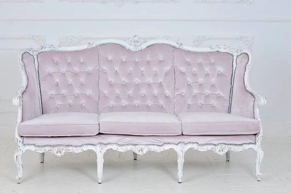 Vintage sofa on a gray background