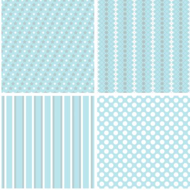 4 şık farklı vektör desen tasarım.