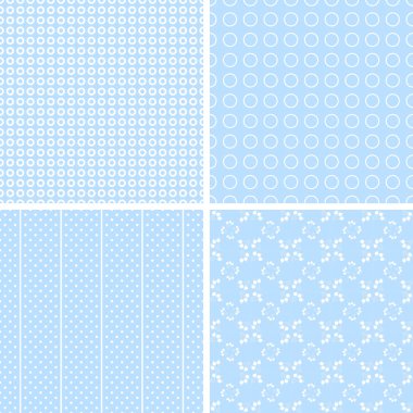 4 farklı Dikişsiz desen.