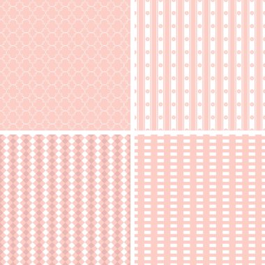 4 şık farklı vektör desen tasarım.