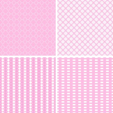 Fayans 4 pastel retro farklı Dikişsiz desen.