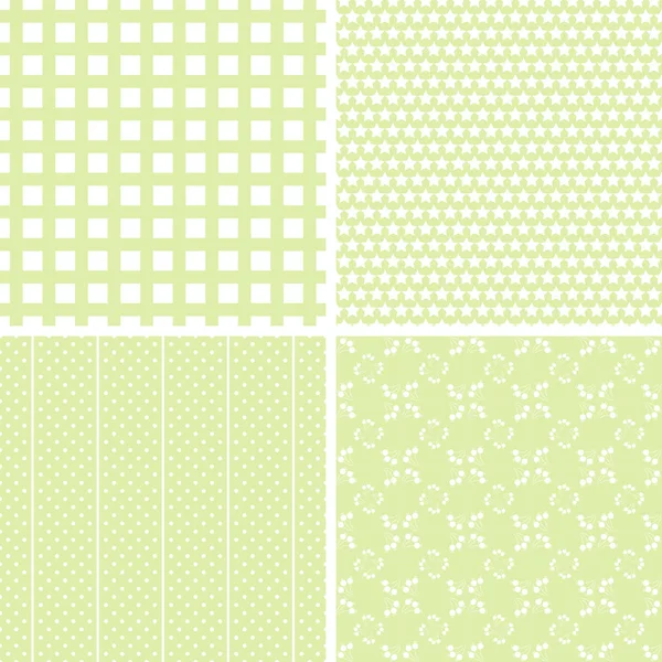 Vector conjunto de cuatro patrones diferentes — Archivo Imágenes Vectoriales
