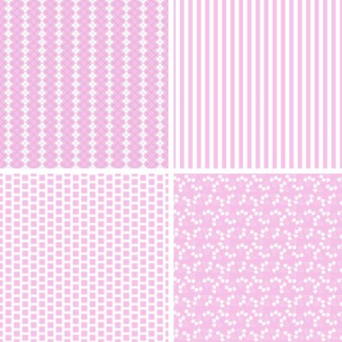 4 şık farklı vektör desen tasarım.