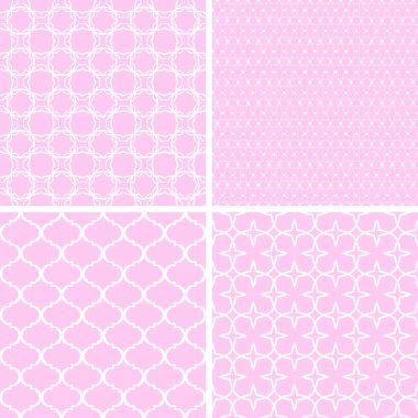 Fayans 4 pastel retro farklı Dikişsiz desen.