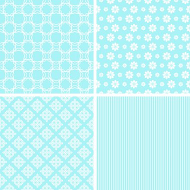 4 şık farklı vektör desen tasarım.