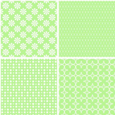 4 farklı Dikişsiz desen.