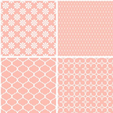 Fayans 4 pastel retro farklı Dikişsiz desen.