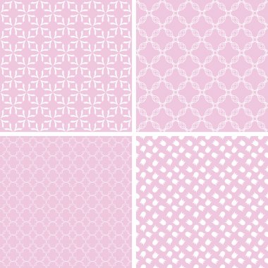 Fayans 4 pastel retro farklı Dikişsiz desen.