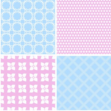 pastel retro farklı vektör Dikişsiz desen