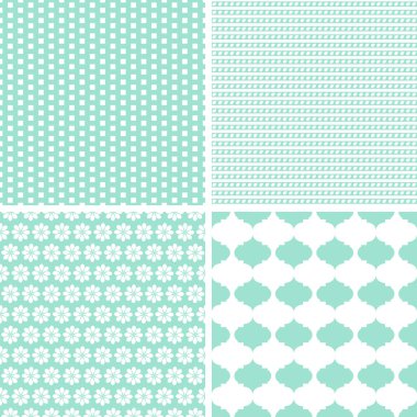 pastel retro farklı vektör Dikişsiz desen