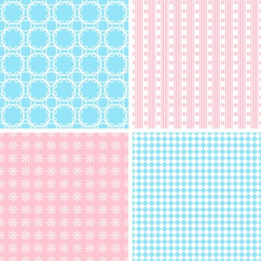 Retro farklı vektör Dikişsiz desen.