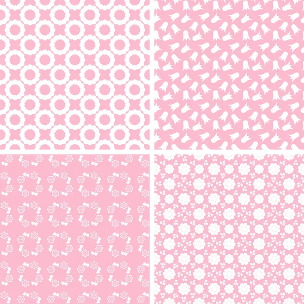 Chic different seamless patterns. — Stock Vector