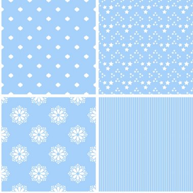 4 farklı Dikişsiz desen.