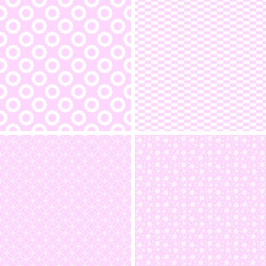pastel retro farklı vektör Dikişsiz desen.