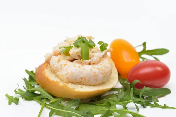 Sanduíche com salada de peixe Roe — Fotografia de Stock