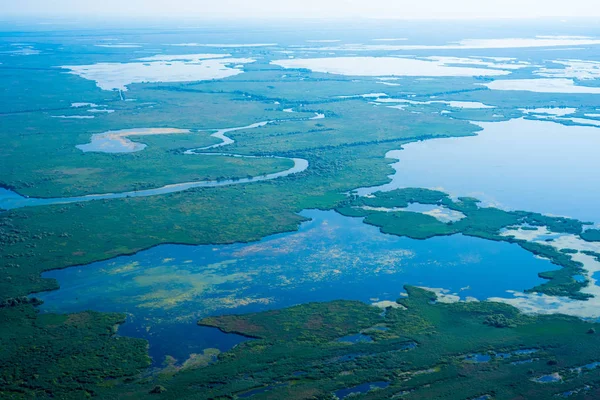 Danube Delta Aerial View over Unique Nature — Stock Photo, Image