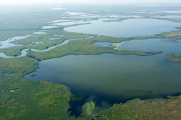 Danube Delta Aerial View over Unique Nature — Stock Photo, Image