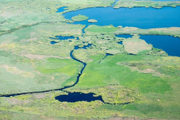 Danube Delta Aerial View over Unique Nature — Stock Photo, Image