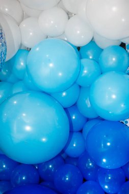 Parti mavi balonlar arka plan