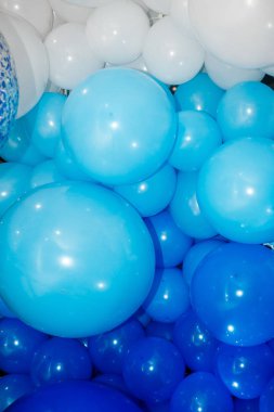 Parti mavi balonlar arka plan