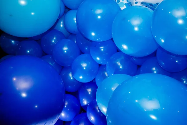 Parti Mavi Balonlar Arka Plan — Stok fotoğraf