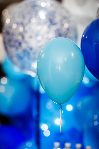 Parte Azul Globos Fondo — Foto de Stock