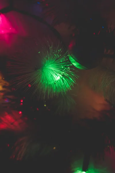 Christmas tree green light decoration — Stock Photo, Image