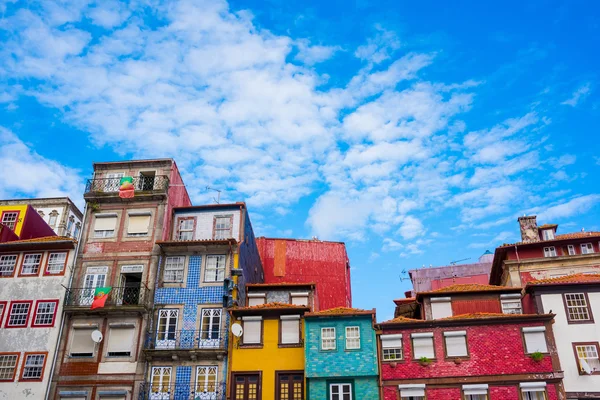 Kolorowe domy Ribeira — Zdjęcie stockowe