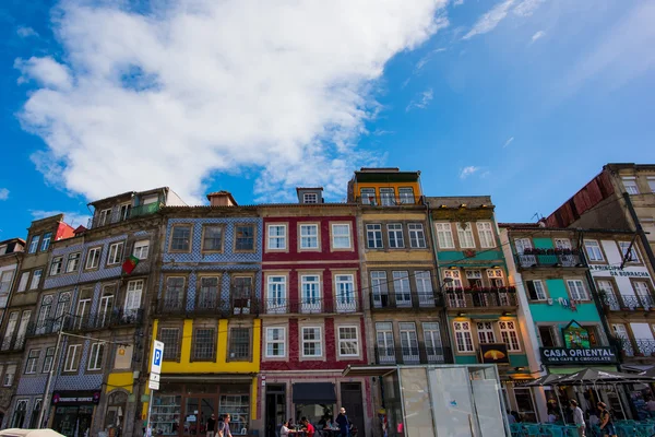 Kolorowe domy Ribeira — Zdjęcie stockowe