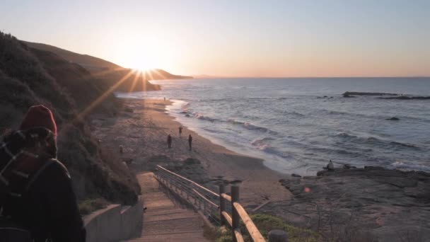 Krajobraz Sardynii Zachodzie Słońca Zimie — Wideo stockowe