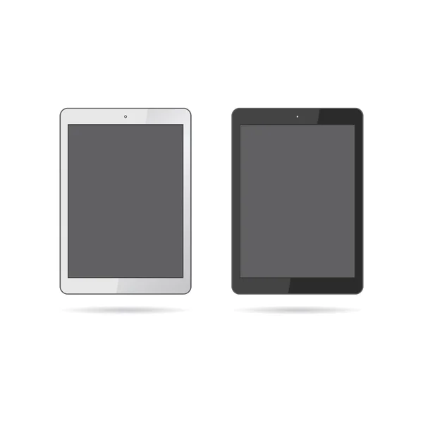 Tabletas modernas y realistas, aisladas sobre fondo blanco. Vector — Archivo Imágenes Vectoriales