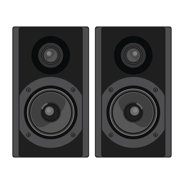 Deux orateurs. Système acoustique. Illustration vectorielle . — Image vectorielle