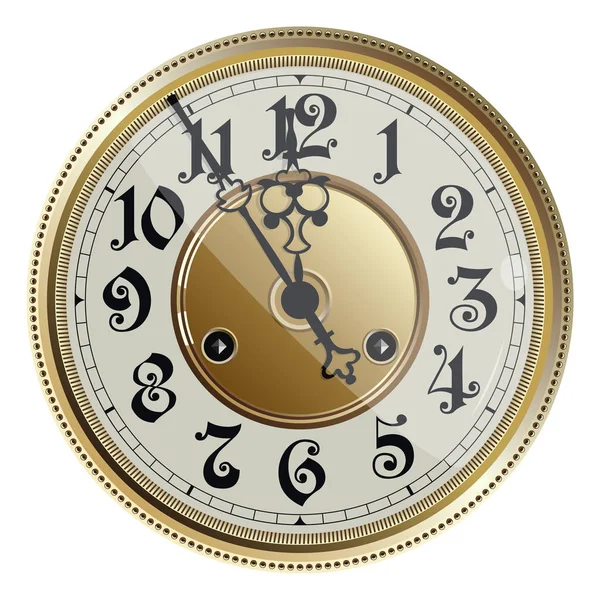 Vieille horloge antique. Illustration vectorielle . — Image vectorielle