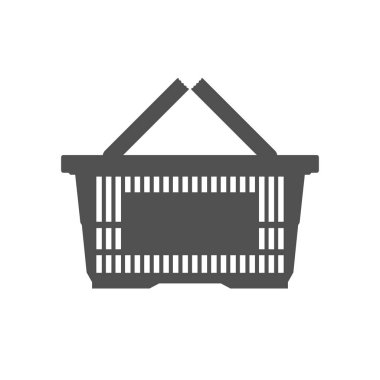 Alışveriş sepeti simgesi. Düz simgesi. Vektör çizim.