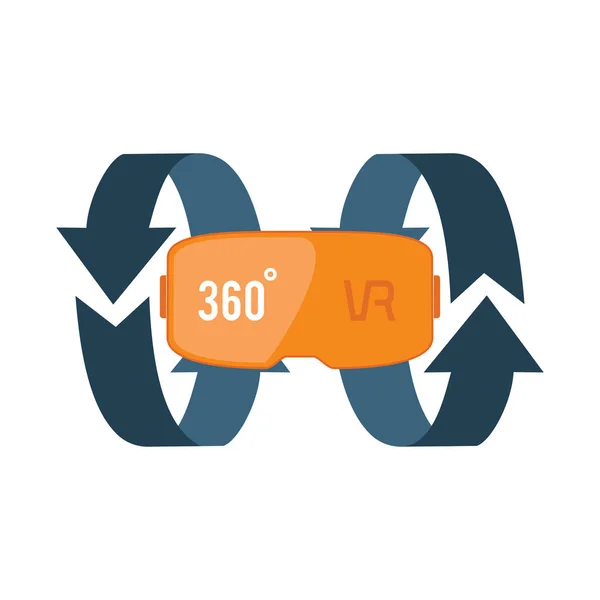 Virtual Reality Ikonen Isoliert Vom Hintergrund Flaches Design Vektorillustration — Stockvektor
