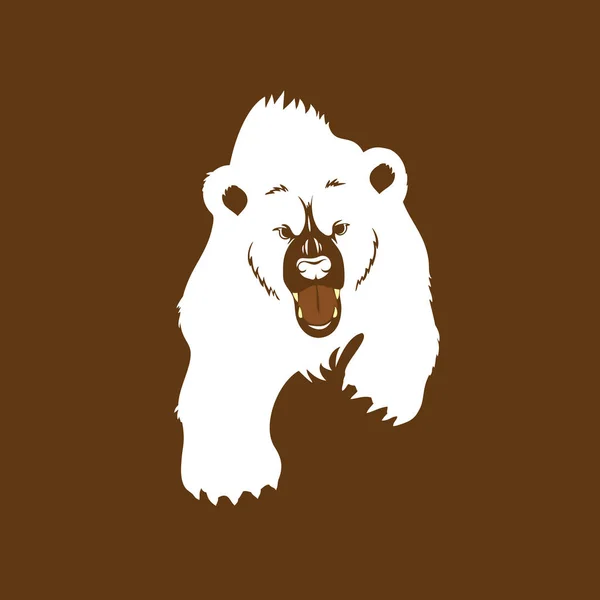 Θυμωμένος Grizzly Bear — Διανυσματικό Αρχείο