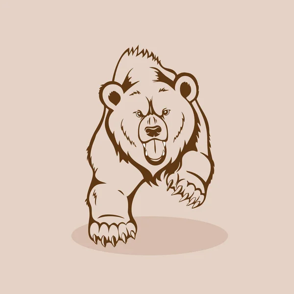 怒っているクマ — ストックベクタ