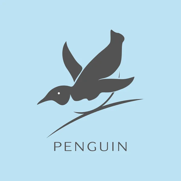 Penguin icon vector, flat sign — Stock Vector